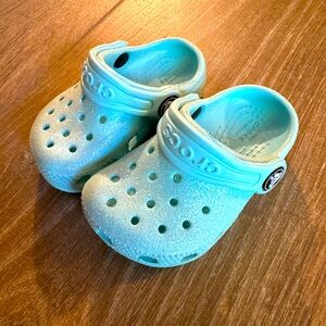 Size 4 Glitter Crocs